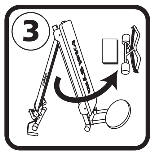 Stand gym up & remove accessories