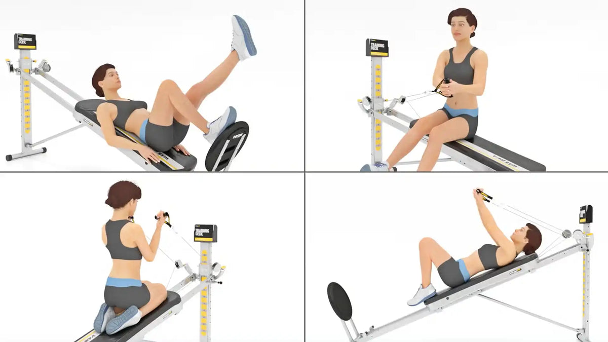 Total Gym exercise positions