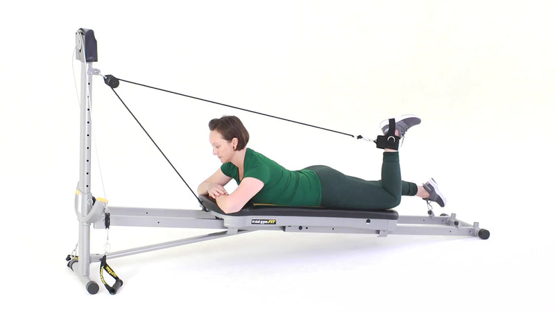Total Gym leg extension demonstration