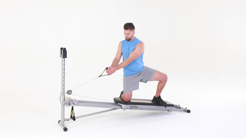 Total Gym half kneeling wood chopper demonstration