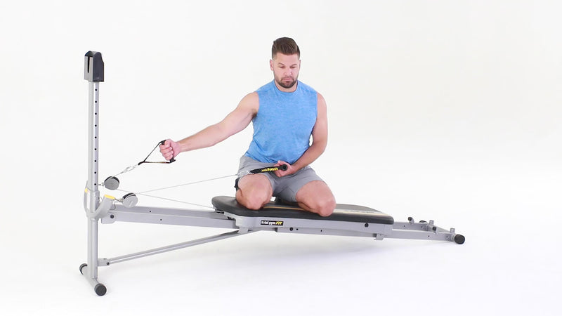 Total Gym single arm lateral chest fly demonstration