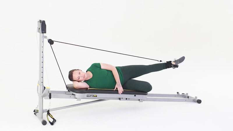 Total Gym inner thigh pull demonstration