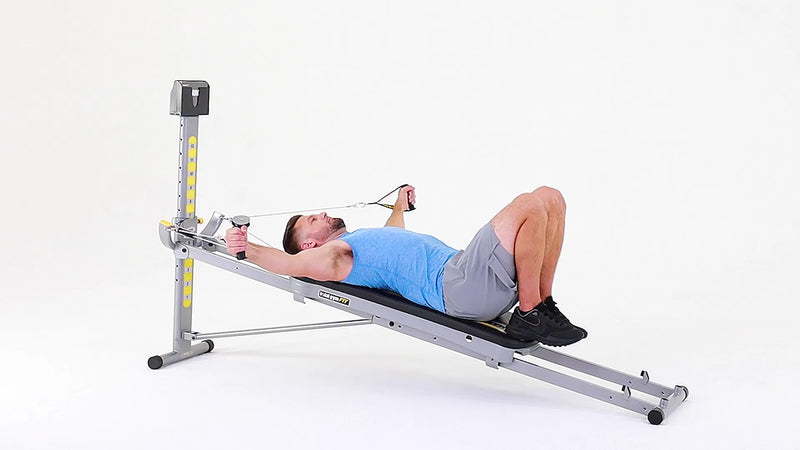 Total Gym iron cross demonstration