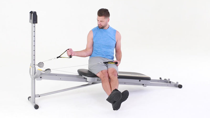 Total Gym internal shoulder rotation demonstration