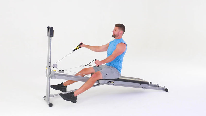 Total Gym alternating shoulder extension demonstration