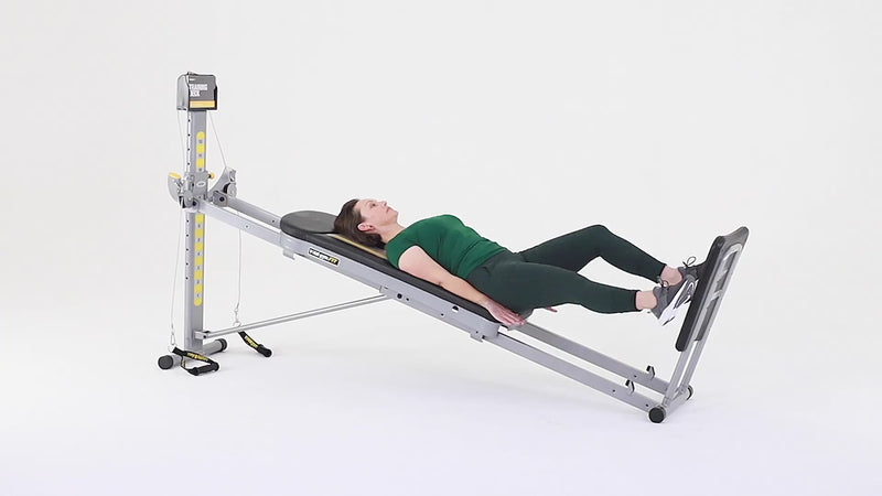 Total Gym alternating squat jump demonstration