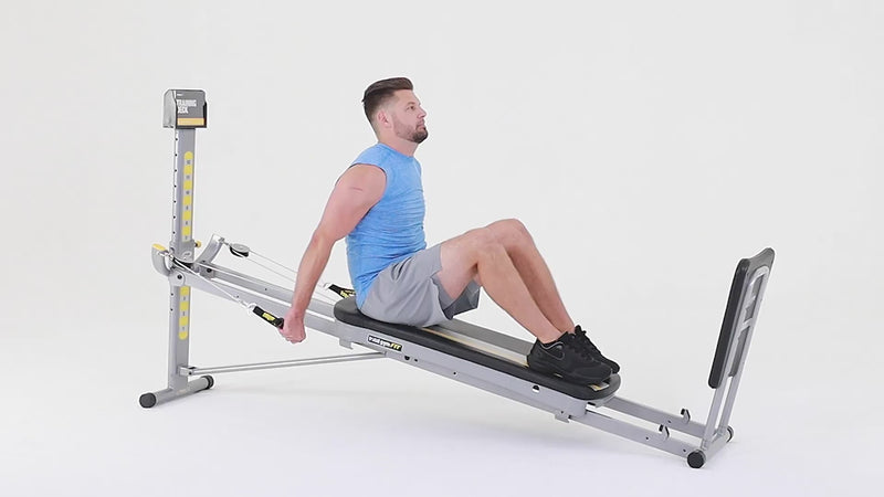 Total Gym front deltoid raise demonstration