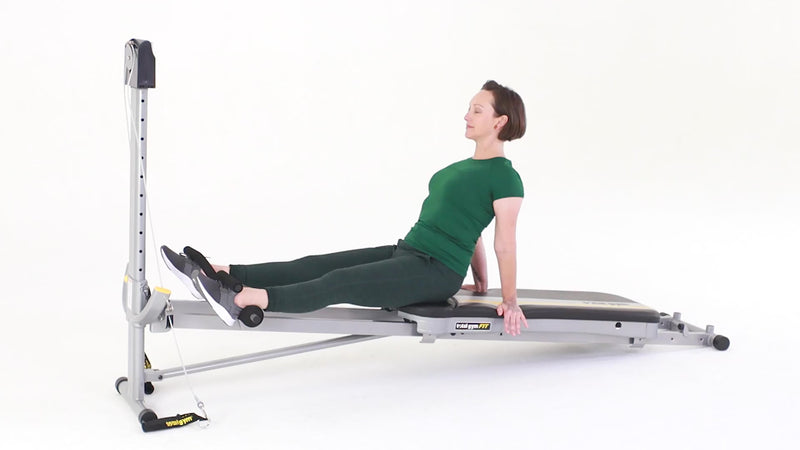 Total Gym leg curl demonstration