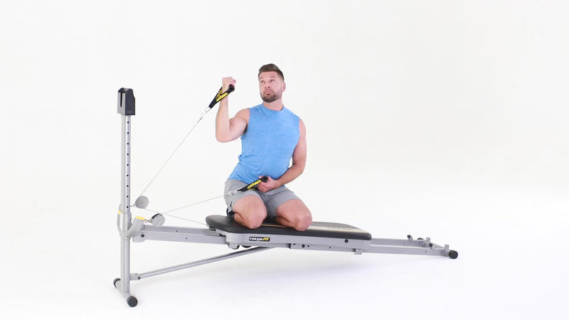 Total Gym single arm overhead press demonstration