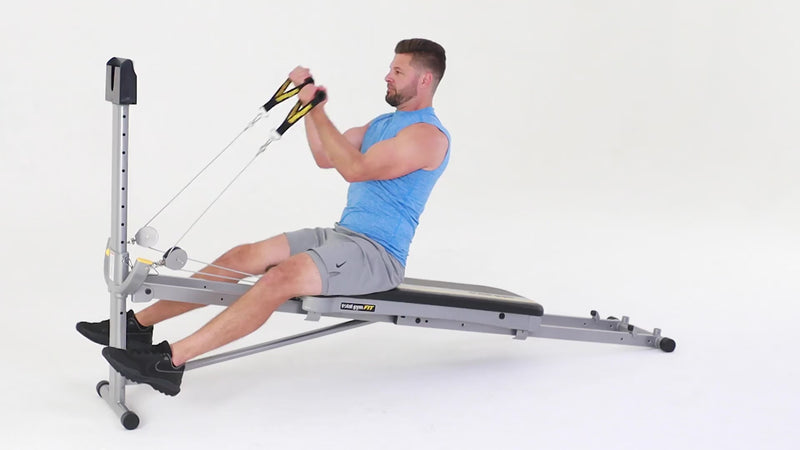 Total Gym seated biceps curl demonstration