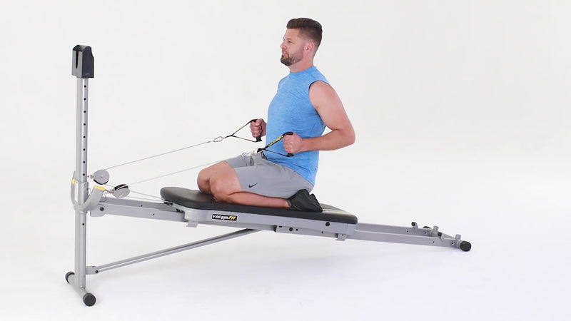 Total Gym kneeling row demonstration