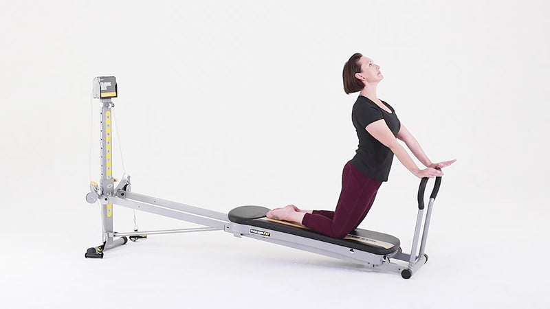 Total Gym Pilates down stretch demonstration