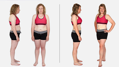 Amanda before and after the Total Gym Challenge