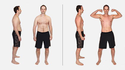 Stuart before and after the Total Gym Challenge