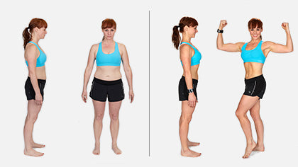 Taya before and after the Total Gym Challenge